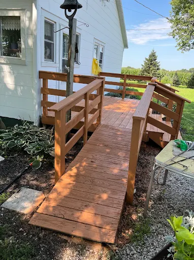Stained ramp and porch — after